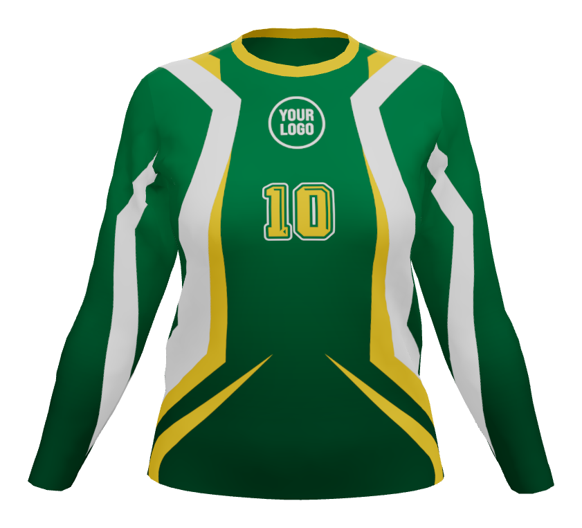 Striker Female Long Sleeve Fitted V-Neck jersey, design 06
